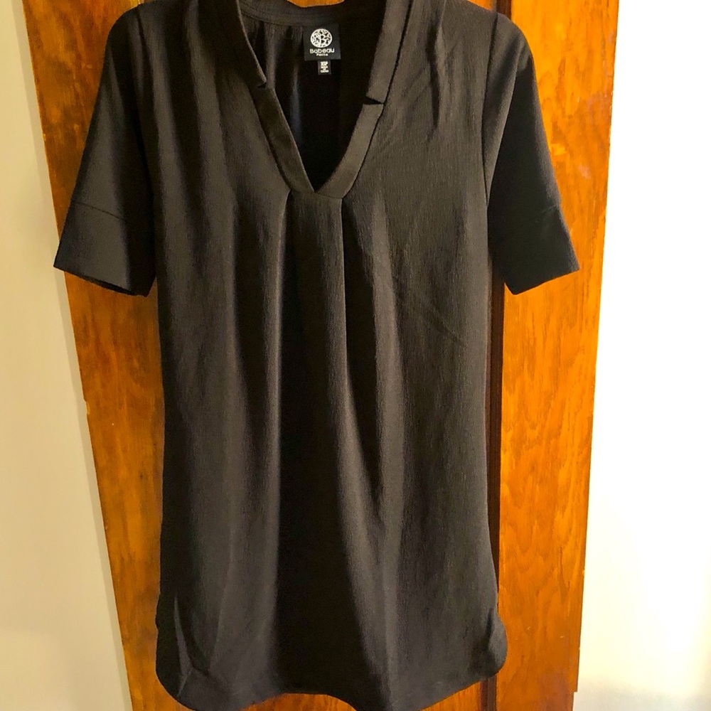 Black Bobeau Short Sleeved Shift Dress size XSP